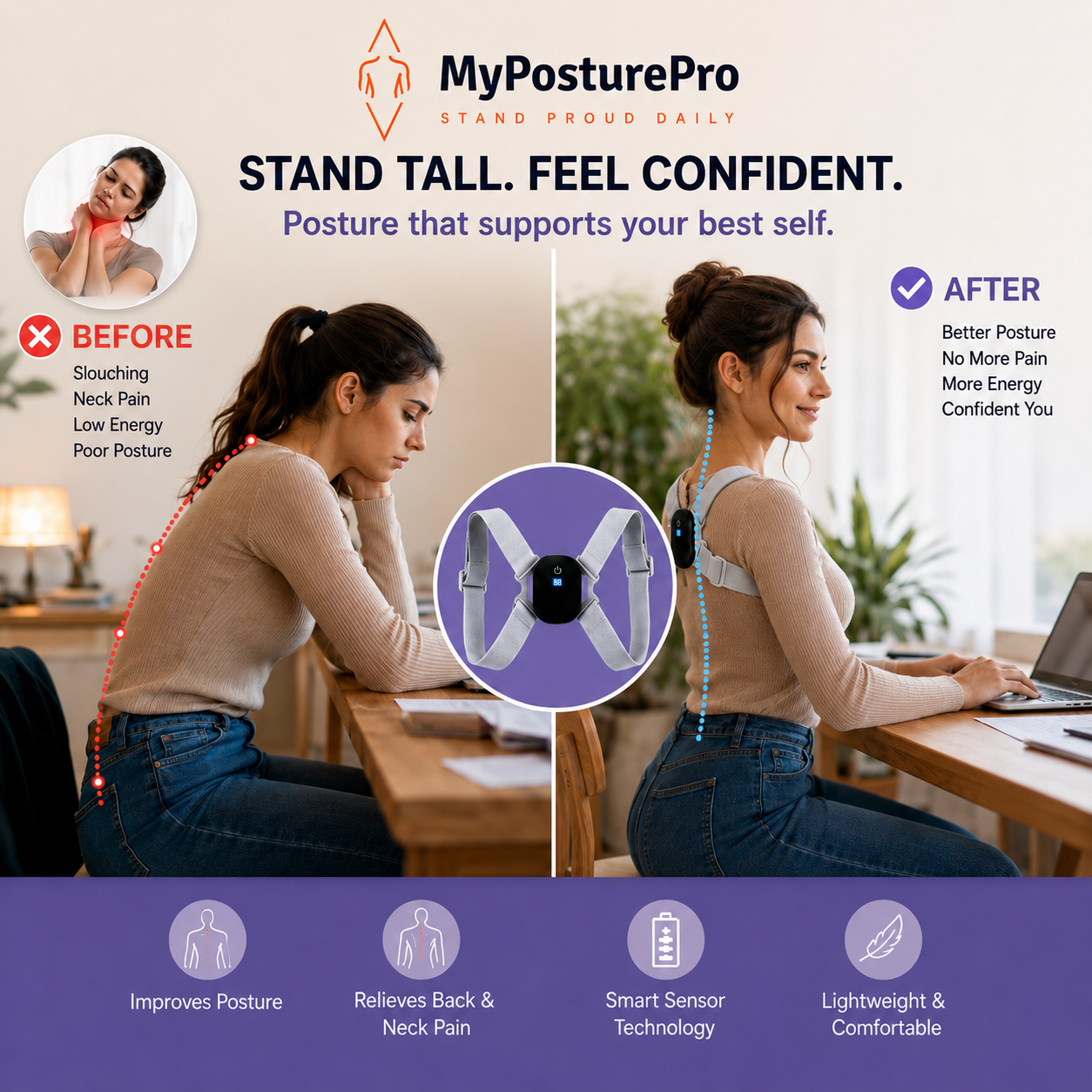 Posture Sense™ Smart Posture Corrector